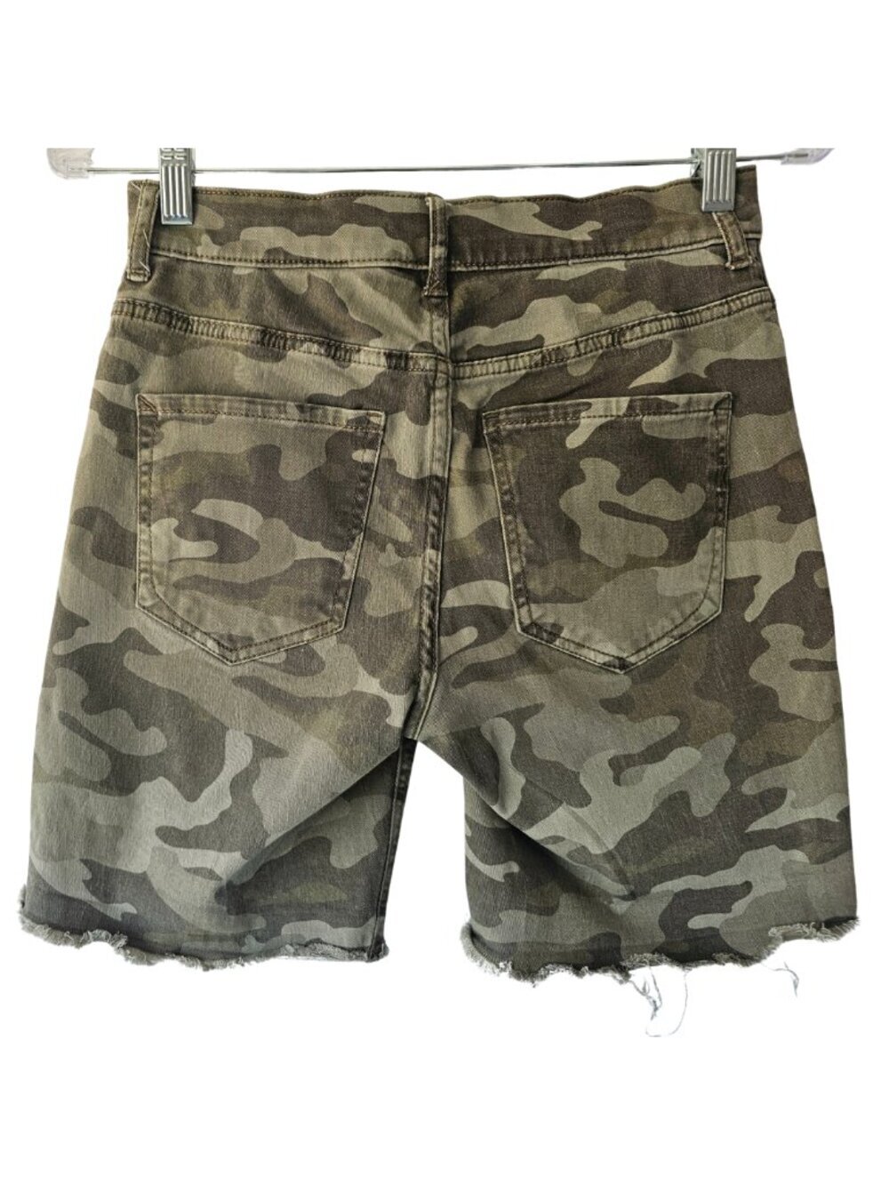 Express Camo Green Bermuda Shorts - Picture 2 of 7